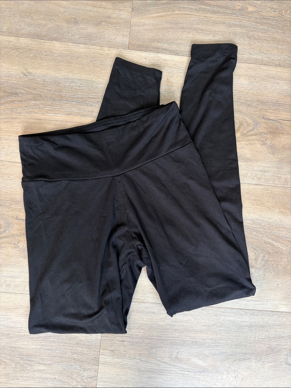 Express Black High-Waist Leggings - Solid Black